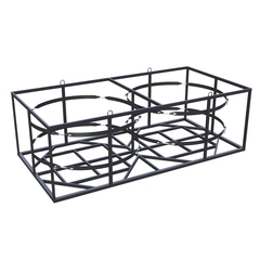 Обрешётка для двух емкостей 5000л*2 АКПОЛ Медиум - металлический пол(420x209x140см;400кг;коричневый) - арт.554002