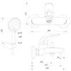 Damixa 311300000 Набор 2 в 1: Palace Bit,смеситель для в/д, Origin One 2.0 душ. набор: душ 3ф, шланг, держ