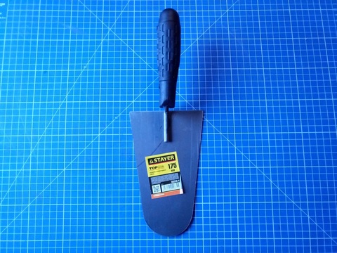 STAYER 175 x 104 мм, пластмассовая ручка, Кельма каменщика, STANDARD (08250-4)