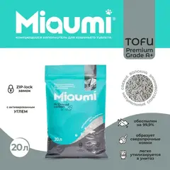 Miaumi TOFU Natural Unscente наполнитель комкующийся для кошачьего туалета растительный 20 л