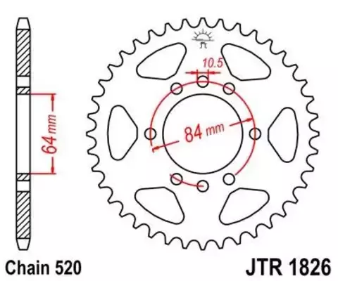 Звезда ведомая JTR1826 46