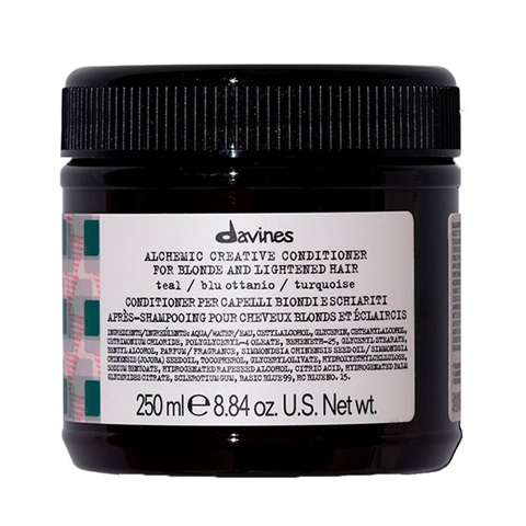 Davines ALCHEMIC: Оттеночный кондиционер для натуральных и окрашенных волос, морская волна (Conditioner For Natural And Coloured Hair (teal))