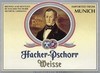 Пиво Hacker-Pschorr Hefe Weisse этикетка Пиво Hacker-Pschorr Hefe Weisse этикетка