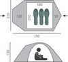 Картинка палатка туристическая Btrace canio 3 зелено-бежевый - 2