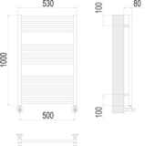 Полотенцесушитель Terminus Ватикан П16 500х1000
