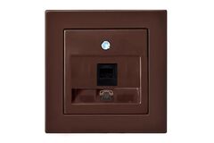 Розетка Телефонная (RJ11) Коричневая LIREGUS EPSILON
