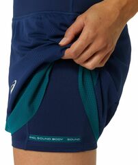 Женские теннисные шорты Asics Nagino Tennis 3.5 In 2-N-1 Layer Short - blue expanse/rich teal