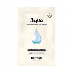 Тканевая маска с океанической водой PRETTYSKIN Total Solution Essential Sheet Mask Aqua