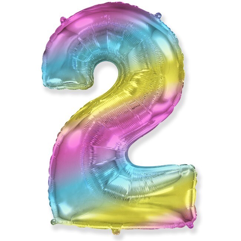 Цифра «2» радужная