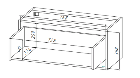 YourHouse Тумба подвесная ТМЯ-800 (1 ящ.)
