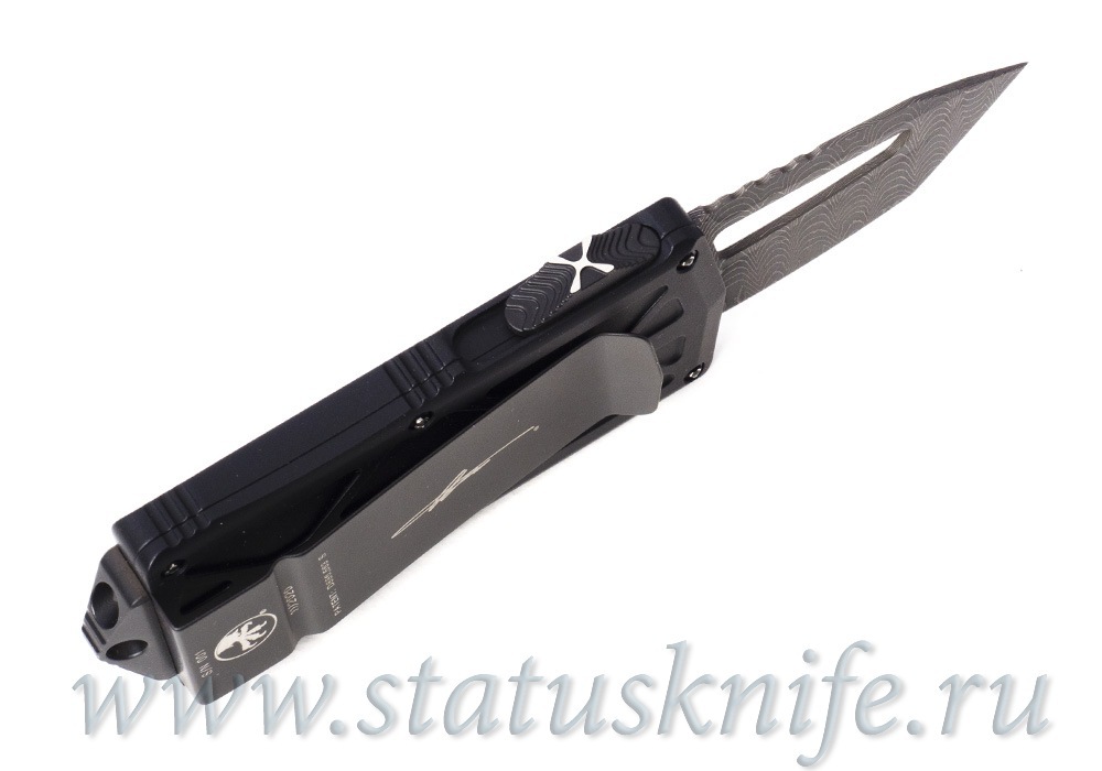 Нож Microtech Exocet 001 Tanto Damascus 158-16S Ringed HW