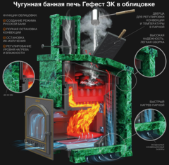 Комплект Гефест ЗК 45(П) Президент 1140/50 Серпентинит