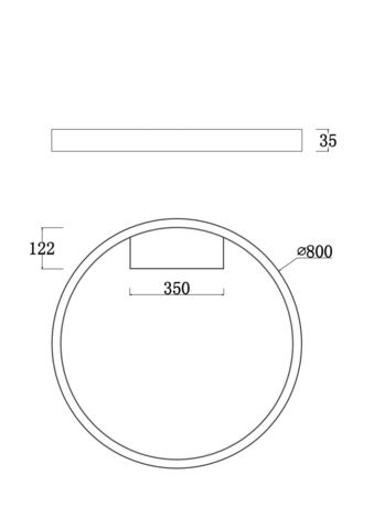Потолочный светильник Technical Rim MOD058CL-L50BS4K
