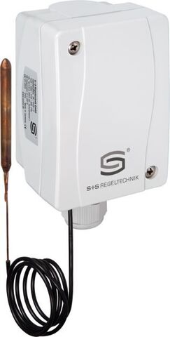 S+S Regeltechnik THERMasreg® TR-50140-F U терморегулятор с дистанционным датчиком, релейным выходом (одноступенчатый), применяется в качестве капиллярного термостата/ регулятора.