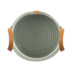 Корзина для хранения helly D25х12 см, бежевая/зеленая
