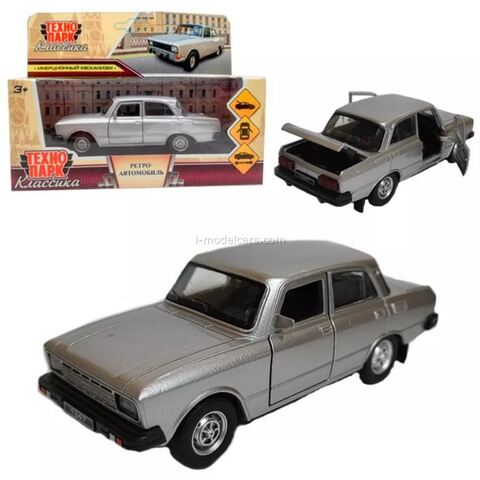 Moskvich-2140SL silver metal 1:34 Technopark
