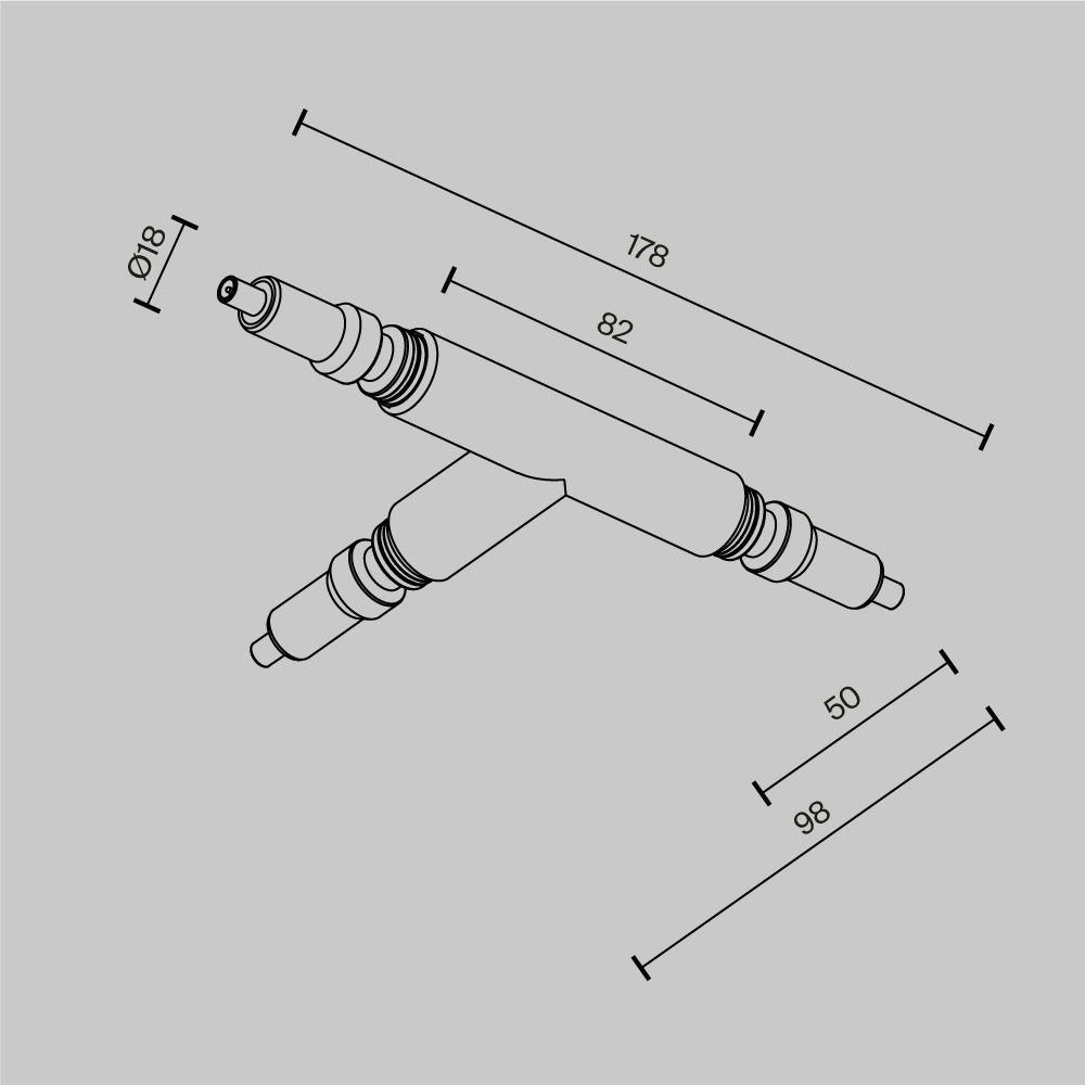 Т- образный коннектор Maytoni Technical CA007TC-BS