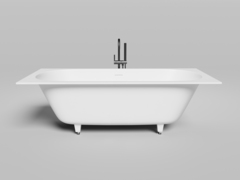 Salini 103512MF  ORNELLA AXIS KIT  190x90 Встраиваемая ванна с овальной чашей, регулируемые ножки, донный клапан 