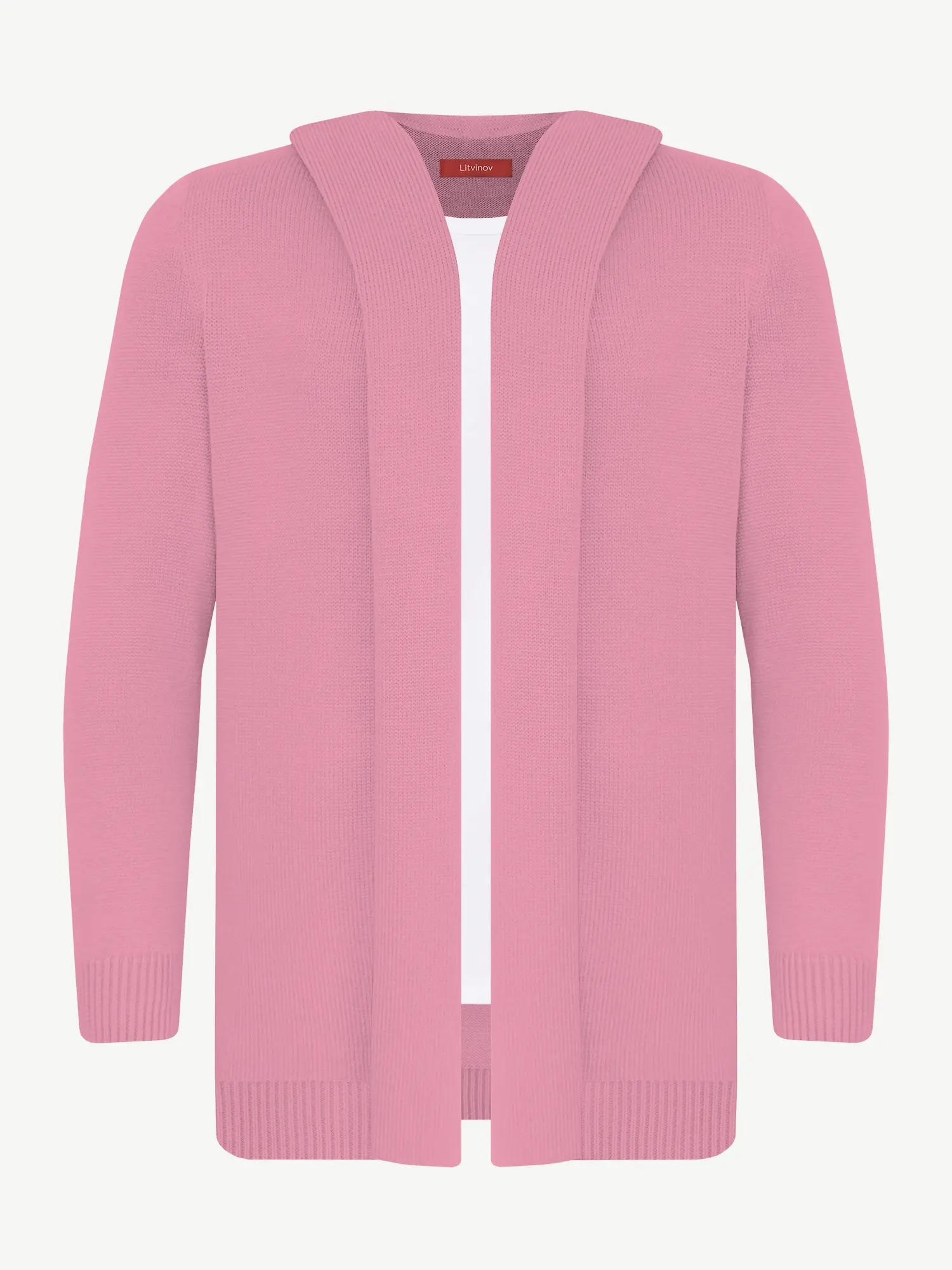 Кардиган с капюшоном из мягкой шерсти