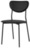 Стул обеденный Minnie чёрная экокожа, ножки черная сталь