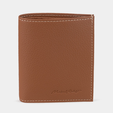 Кожаное портмоне, теленок цвета карамель