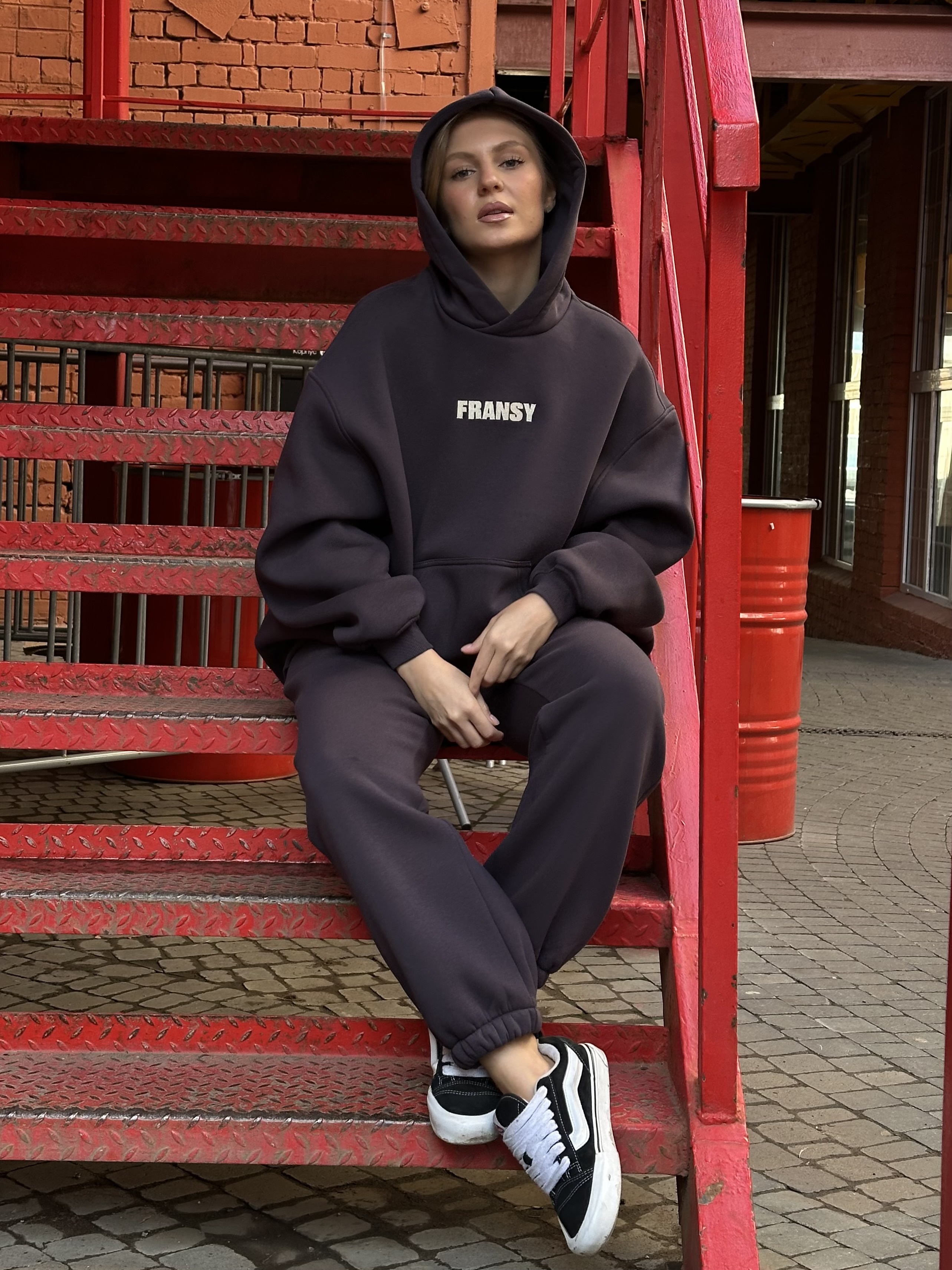 Худи 03 FRANSY PLANET, с начесом, антрацит