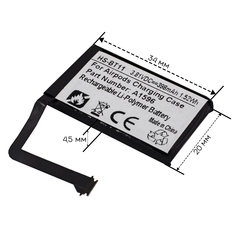 Аккумулятор для кейса наушников AirPods 1, AirPods 2