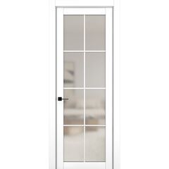 Купить Межкомнатная дверь керамик NC 5 снежный остеклённая