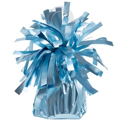 Грузик для шара, Конус, Голубой сатин, 170 г, 1 шт.