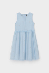 платье  для девочки  КР 5734-1/голубой,любимые ромашки к563