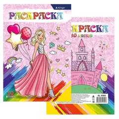 
          Раскраска А4 Alingar "Принцесса". 10 л., обложка целлюлозный картон