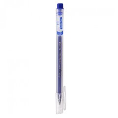Ручка гелевая Alingar, "Jumbo GeL", 0,5 мм, синяя, игольчатый наконечник, трехгранный, прозрачный, пластиковый корпус, карт. уп.