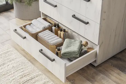 Комод Стандарт-5 NEW дуб крафт белый