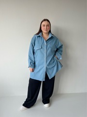 Рубашка джинсовая голубая