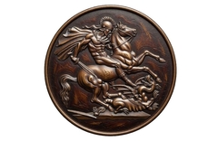 Силиконовый молд № 2286 медальон Георгий Победоносец