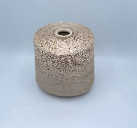 Filati Naturali (пр.Италия),art-Lino, 320/100гр, 100%Лен+пайетки+люрекс, цвет-Бежевый, арт-28100
