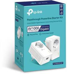 TP-Link TL-PA7017P KIT - AV1000 Комплект гигабитных адаптеров Powerline со встроенной розеткой