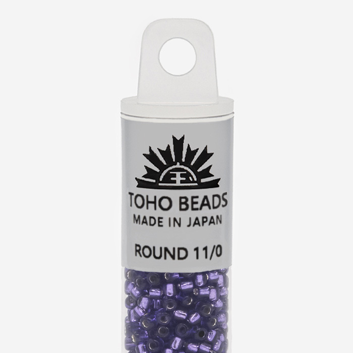 Японский бисер TOHO Round 11/0 (№2224), с внутренним серебрением, прозрачный глянцевый