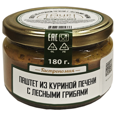 Паштет из куриной печени с лесными грибами Мир Вкуса 180г