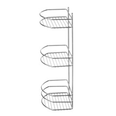 67-0-661 Полка для ванной овал 3 яруса гальваника цинк,цвет хром (РемоКолор)