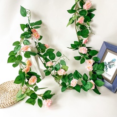 Лиана с Розами, 21 голова на лиане, Розовые розы, длина одной лианы 1,75 м, набор 1 шт.