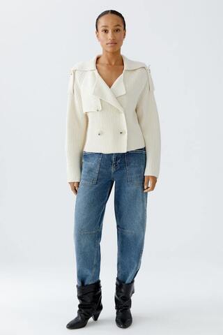 Oui Жакет двубортный вязаный с шерстью