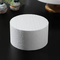 Фальш ярус для торта, диаметр 14 см, высота 10 см (пенопласт)