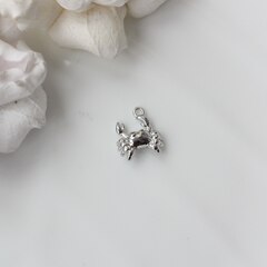 Подвеска Краб с фианитами 15*12 мм, родий, П154