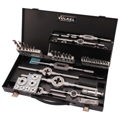Набор метчиков и плашек M3 -M12 HSSE-VAP 52пр Volkel 49150