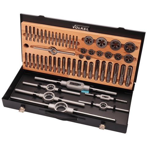 Набор метчиков и плашек M5 -M20 HSS-G 55пр Volkel 48005