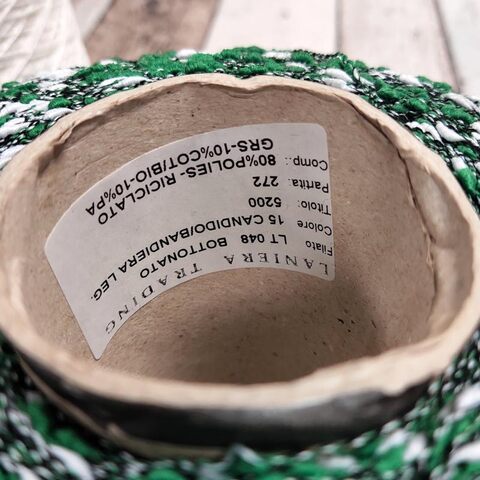 Пряжа фасонная LANIERA TRADING / BOTTONATO 520 бело-зеленый