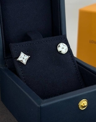 Серьги пусеты SUN & STAR коллекция LV white VGOLD