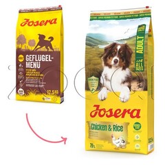 Корм Josera Adult with Chicken & Rice для собак (курица, рис) 12,5 кг