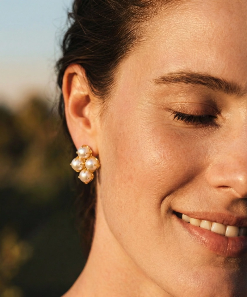 Серьги Гроздья жемчуга